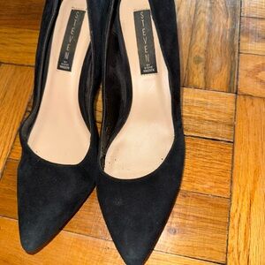Steve Madden Black Suede Heels Elegant Pointed-Toe Pumps